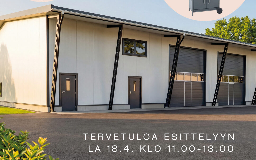 Uudiskohteen halliosakkeiden esittelypäivä la 18.4. klo 11.00-13.00. Tervetuloa tutustumaan!